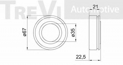TREVI AUTOMOTIVE wb2172 -  Комплект подшипника ступицы колеса